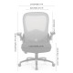 Chair OS Big & Tall High Back Mesh Task Chair with Flip Arm Model: RYDE Color: Gray Mesh w/ Black Seat