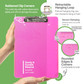 Clipboard w/Low Profile Clip Letter-Clear Colors