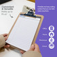 Clipboard w/Spring Clip Memo Size 6"x9"-Wood