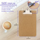Clipboard w/Spring Clip Memo Size 6"x9"-Wood