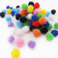 Pom-Poms Asst'd Glitter .78" Pk/80