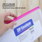 Envelope w/Zipper Closure Coupon/Ckeck Size-Clear