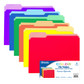 File Folder Letter/Assorted Colors 6ct.  (1/3 Cut)