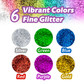 Glitter Shaker 8gr/0.28oz Primary Colors 4ct.