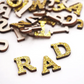 Craft Letters Gold-Wood/Glitter 78ct.