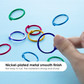 Book Rings 1" Metal/Assorted Colors 10ct.