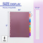 Index Dividers-8 Tabs (Color Tabs)(Plastic)