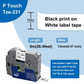 Labeling Tape TZE-231 Black Print on White Tape (1/2") 7ct.