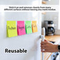 Stick On Notes 1.5"x 2" Neon Colors (70 Sheets Per Pad) 4ct.