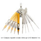Compass w/#2 Wood Pencil (Ball Bearing/Metal)