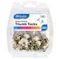Thumb Tacks-Silver 200Pk