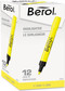 Highlighters 12Pk Yellow/Chisel Tip BEROL