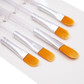 Brush Set w/Flat Round End & Clear Handle 5Pk