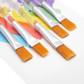 Brush Set-Flat w/Clear Handle 5ct.