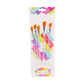 Brush Set-Angular Bristle w/ Clear Handle 5Pk
