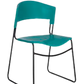 Chair PLASTIX Visitor Solid Steel Sled Base - Black Powder Coated