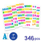 Letter & Number Stickers 1" Multicolor (6 Sheets)