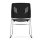 Chair OS Visitor Stackable Armless with Chrome Base, Black