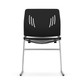 Chair OS Visitor Stackable Armless with Chrome Base, Black