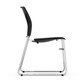 Chair OS Visitor Stackable Armless with Chrome Base, Black