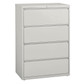 Lateral File HIRSH 4-drawer Solid Front Color: GRAY