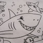 Tote Bag Coloring Kit-Shark