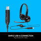 Headset Logitech H390 USB w/Noise Canceling Micro