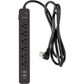 Surge Protector with USB (450 Joules, Black) 6-Outlet
