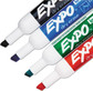 Dry Erase Expo Markers Assorted Colors/Chisel Tip 4ct. (12/48) (EXPO)