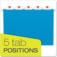 Hanging Folder Letter/Blue (25/Box) (1/5 Tab)