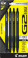 Pen G2 EDGE-Black Gel Ink/Fine 4ct.  (Black Barrel)