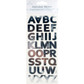 Alphabet Sticker 0.98" w/Silver Foil Layer Over Paper (2 Sheets)