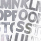 Alphabet Sticker 0.98" w/Silver Foil Layer Over Paper (2 Sheets)