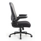 Chair OS Big & Tall High Back Mesh Task Chair with Flip Arm Model: RYDE Color: Gray Mesh w/ Black Seat