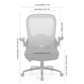 Chair OS Big & Tall High Back Mesh Task Chair with Flip Arm Model: RYDE Color: Gray Mesh w/ Black Seat