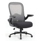Chair OS Big & Tall High Back Mesh Task Chair with Flip Arm Model: RYDE Color: Gray Mesh w/ Black Seat