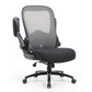 Chair OS Big & Tall High Back Mesh Task Chair with Flip Arm Model: RYDE Color: Gray Mesh w/ Black Seat
