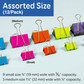 Binder Clips-Assorted Size Colors (Dozen)