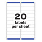 Address Labels w/Sure Feed Technology, Rectangle, 1" x 4", Matte White, 25 Sheets (500 Labels)