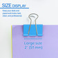 Binder Clips 2" Assorted Colors 4ct.