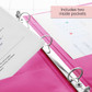 Binder-View 1/2" Magenta/3-Rings/2 Pockets