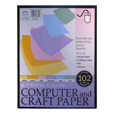 Paper Letter-Assorted Pastel Colors (24lbs) (Computer & Craft Paper) 102ct.