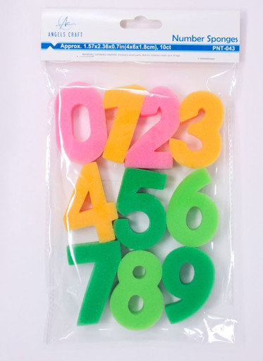 Sponge Shapes-Numbers 10ct.