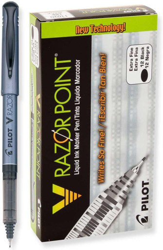 V Razor Vs Razor Pen Pen V Razor Point Black Ink/ Xtra Fine (Dozen)