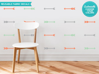 Arrow Fabric Wall Decals - Set of 24 Arrow Pattern Decals - Sunny Decals