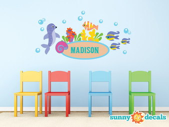 Under the Sea Custom Name Fabric Wall Decals - Sunny Decals