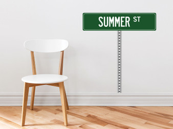 Personalized Street Sign Fabric Wall Decal - Custom Sign with Pole - Sunny Decals