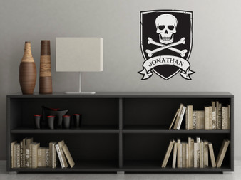 Personalized Pirate Fabric Wall Decal - Kids Pirate Room Decor Wall Decal - Sunny Decals