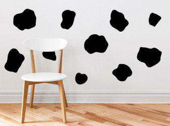 Paint Splatter Fabric Wall Decals - Set of 7 Ink Splotch Decals