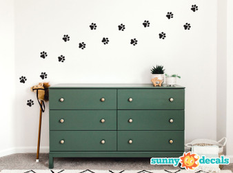 Paw Print Fabric Wall Decals
